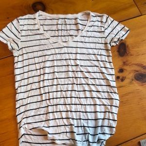 Black and white stripped scoop neck tshirt!